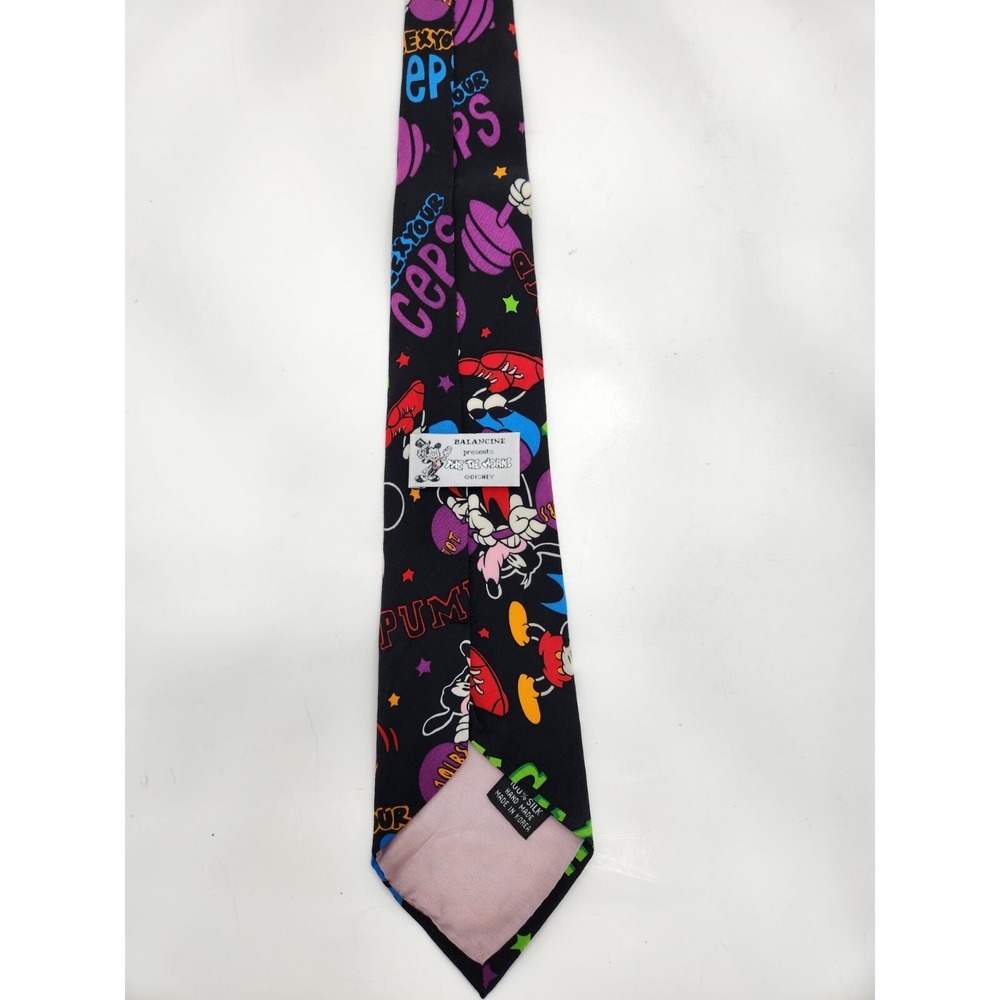 Disney The Tie Works 100% Silk Mickey Mouse Neck T Goofy Flex Workout Balanchine - Picture 4 of 8